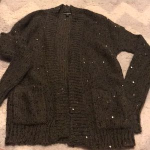 Sequined express cardigan